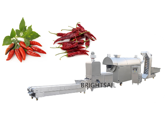 VoedselVerwerkende industrie 155kw Chili Roasting Machine 300 aan 800kg per U-Capaciteit