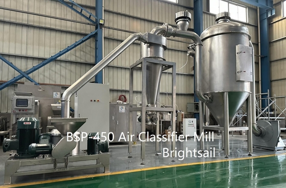 Industriële suiker Pulverizer machine Icing Sugar Air Classifier Molen voedsel pulverizer set met Brightsail